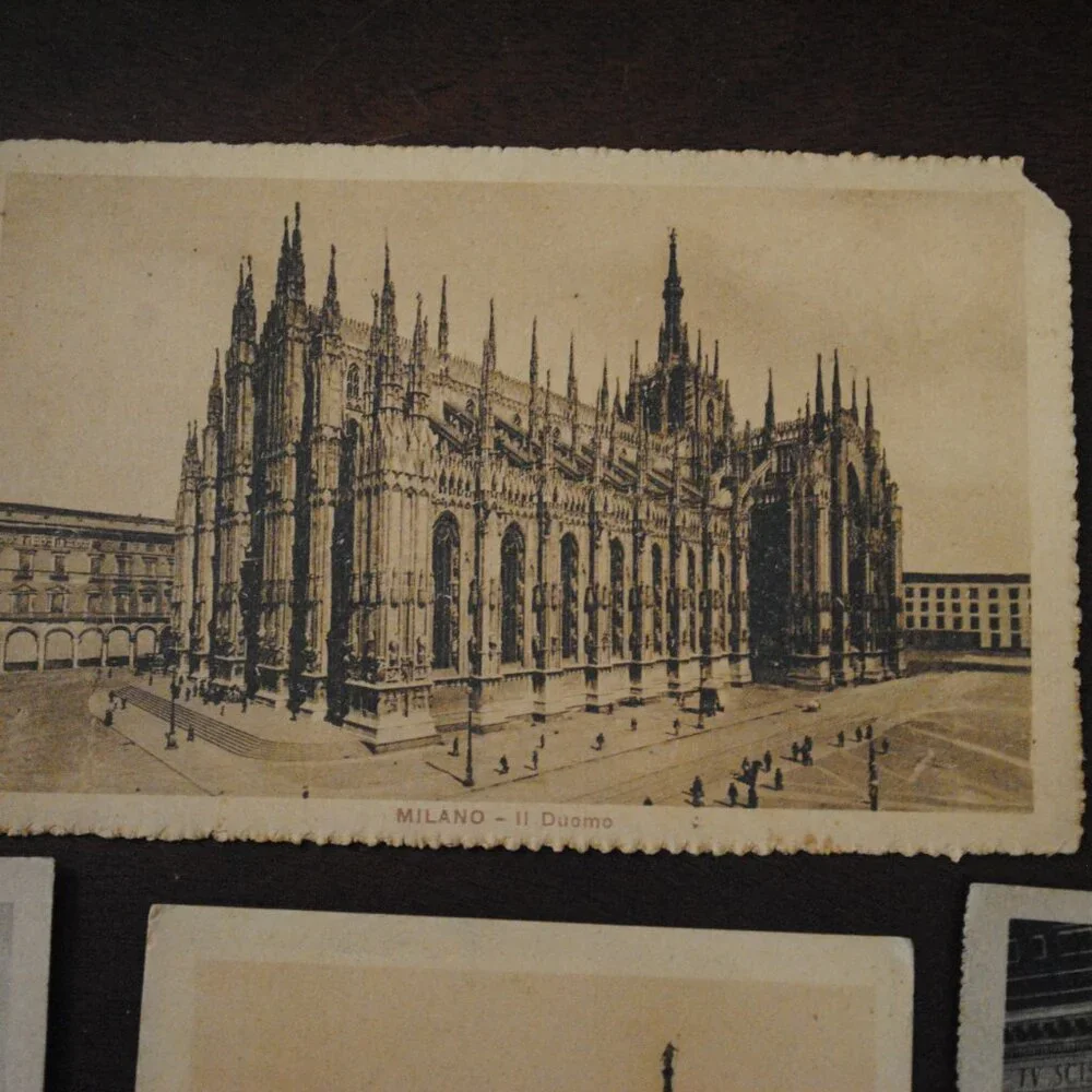 Vintage Lot of 7 1920s-30s Rome & Milano, Italy Postcards Scrapbook Crafts